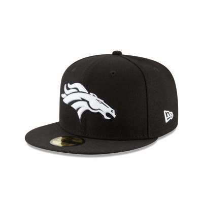 Black Denver Broncos Hat - New Era NFL 59FIFTY Fitted Caps USA0163789